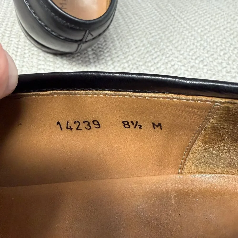 Magnanni Magico Penny Loafers Black Leather Dress Shoes Oxfords Mens 8.5 14239